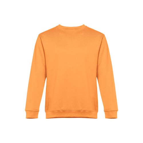 Sweatshirt adulto unissexo sem capuz na cor alperce.