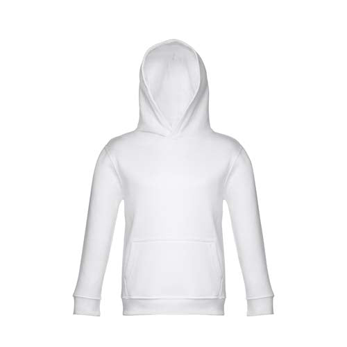 Sweatshirt criança com capuz na cor branca.