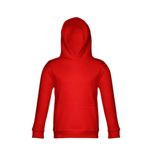 Sweatshirt criança com capuz na cor vermelha.
