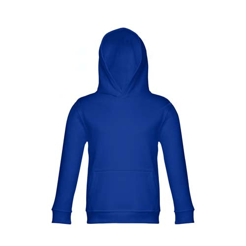 Sweatshirt criança com capuz na cor azul real.