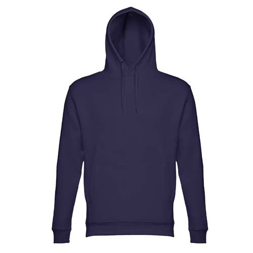 Sweatshirt adulto unissexo com capuz na cor azul marinho
