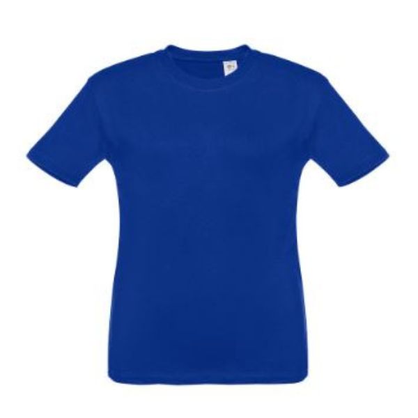 T-shirt criança na cor azul real.