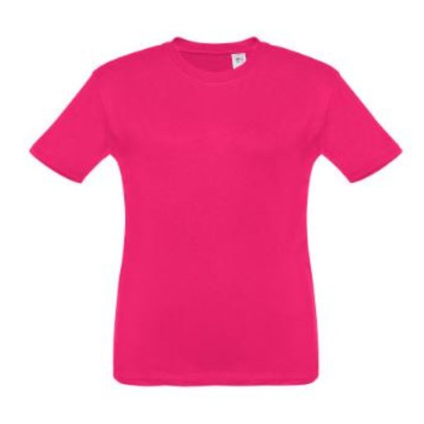 T-shirt criança na cor fushia.