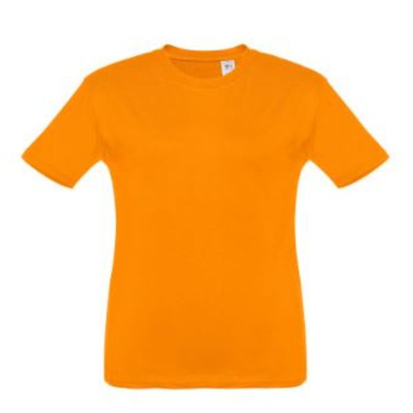T-shirt criança na cor laranja.