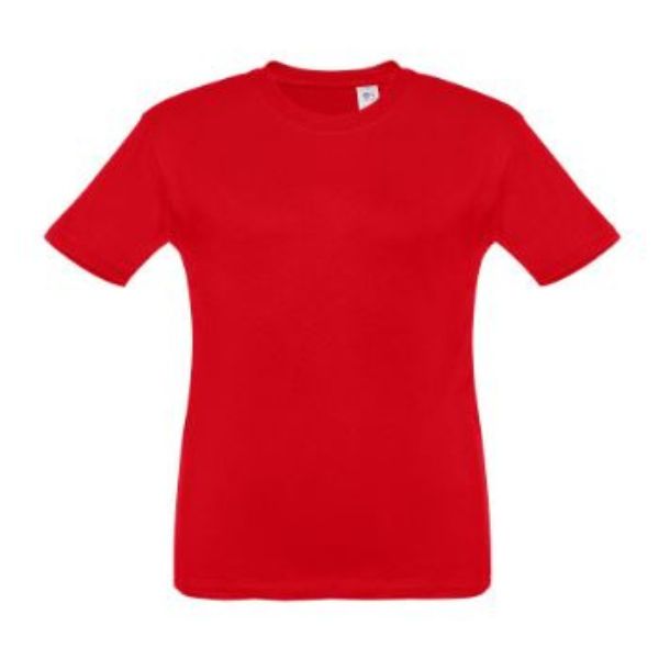 T-shirt criança na cor vermelha.