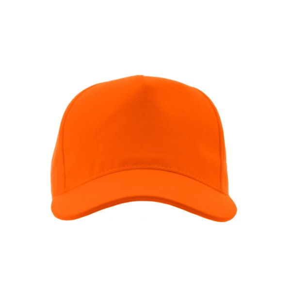 Boné para criança na cor laranja.