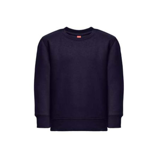 Sweatshirt para criança, sem capuz, na cor azul marinho.
