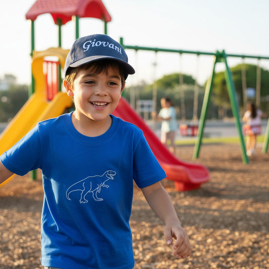 T-SHIRT CRIANÇA COM BORDADO "DINO"