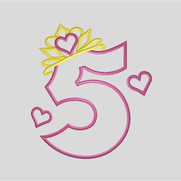 Projeto para bordado aniversário 5 anos.