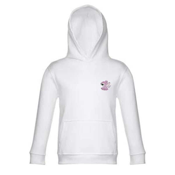 Sweatshirt branca com bordado "Angel".